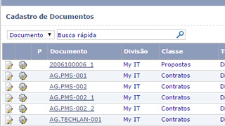 Tabela de Documentos ITM